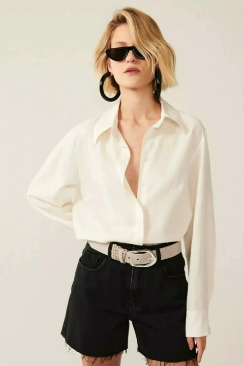 CAMISA SOCIAL LUARA OFF WHITE