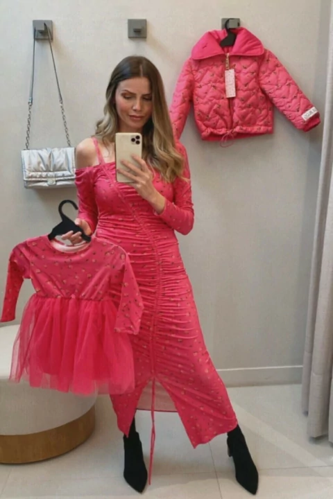 VESTIDO MIDI LE BLOG MONIQUE PINK