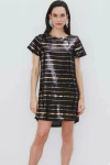 VESTIDO CURTO PAETE ISABELLI PRETO
