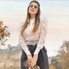 BLUSA ORGANZA MANGA BUFANTE BRANCO - loja online