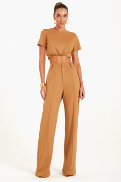 blusa-manga-curta-reta-kaki