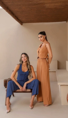 Imagem do CONJUNTO COLETE EM ALFAIATARIA CAMILA AZUL