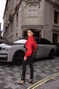 CALÇA SKINNY EM TWILL KOURTNEY PRETO - T Brand Store