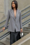 BLAZER OVERSIZED ALFAITARIA CINZA