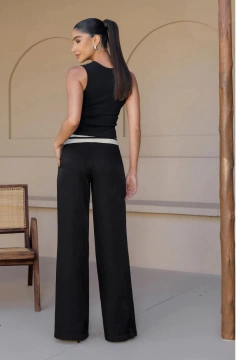 CALÇA WIDE LEG ALFAIATARIA AYA - PRETO - comprar online