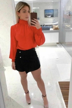 Body em Crepe Manga Longa