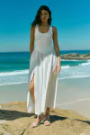 VESTIDO MIDI REGATA OFF WHITE