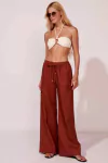 CALÇA MARROM CACAU CAMÉLIA