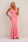 VESTIDO MIDI MALHA PIQUET ROSA - comprar online