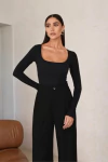 BODY CANELADO PRETO BRUNA