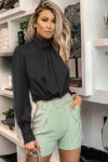 BODY CETIM MANGA LONGA PRETO