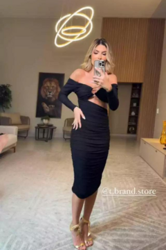 VESTIDO DRAPEADO OFFWHITE - loja online