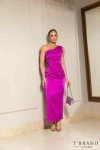 VESTIDO LONGUETE SLIM ANELISE FUCSIA