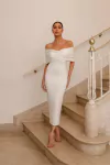 VESTIDO MIDI LAÇO OFF WHITE ÉRICA