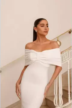 VESTIDO MIDI LAÇO PRETO ÉRICA - T Brand Store