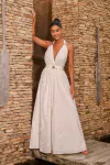 VESTIDO LONGO OFF WHITE SOL