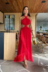 VESTIDO MIDI VERMELHO CLOE