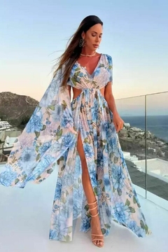 VESTIDO LONGO FLORAL MÁRCIA - loja online