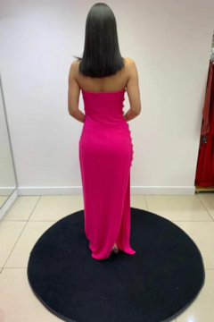 VESTIDO MIDI DETALHE LATERAL PINK - T Brand Store