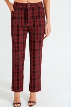 CONJUNTO CALÇA E COLETE TWEED MARSALA - loja online