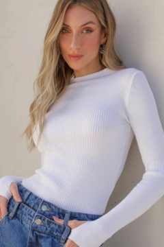 BLUSA MODAL CANELADA VITÓRIA OFF WHITE na internet