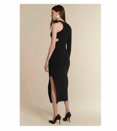 VESTIDO MIDI TRICOT ALEXIA PRETO - loja online