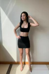 CONJUNTO TOP E SAIA LINDY PRETO