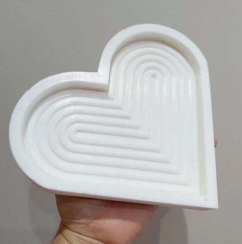 Molde em Silicone Base Coração Ref 1182 - Silicone Especial