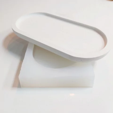 Molde em Silicone de Bandeja Oval Ref 1327