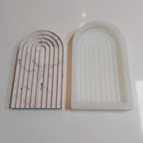 Image of Molde em Silicone ESPECIAL para Bandeja em Concreto Ref 1387