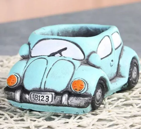 Molde de Silicone para Vaso Carrinho Ref 695