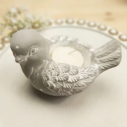 Molde de Silicone para Porta Vela ou Vaso Pássaro Ref 709