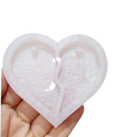 Molde em Silicone Platina Coração Partido Ref 1423 - comprar online