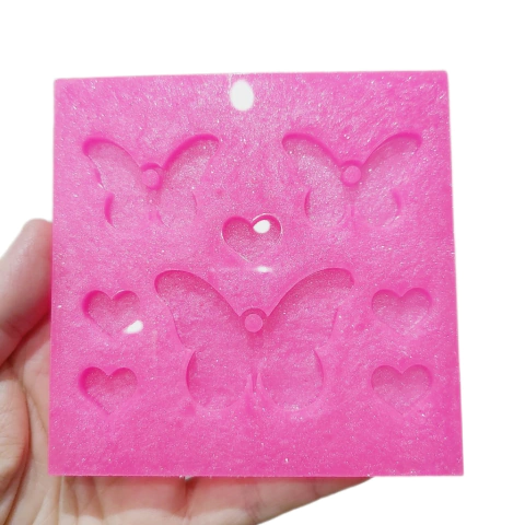 Molde em Silicone de Platina para Resina Borboletas Pingente Ref 1401 - buy online