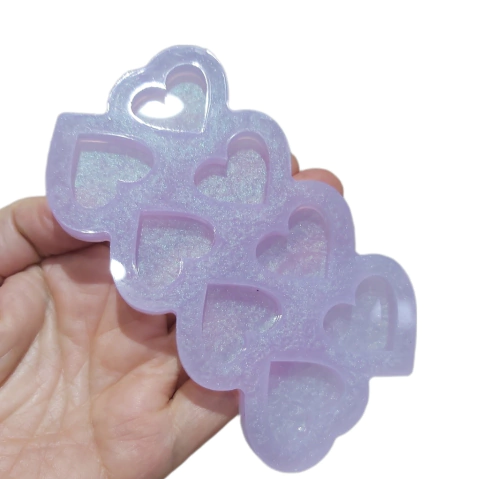 Molde em Silicone Platina 8 Corações Ref 1420 - comprar online