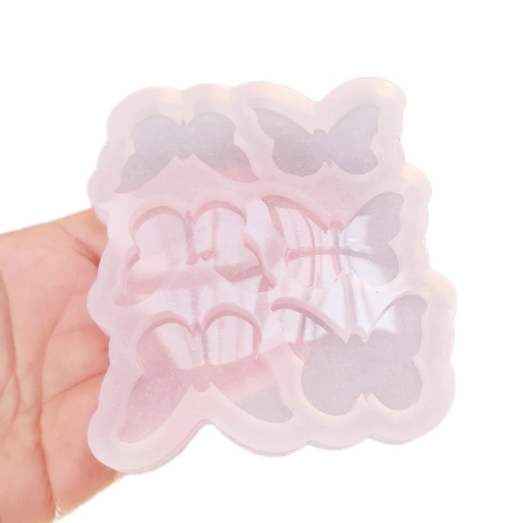 Molde em Silicone Platina de Borboletas Ref 1438