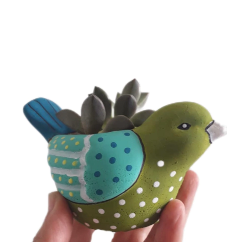 Molde em Silicone para Vaso Pássaro Ref 746