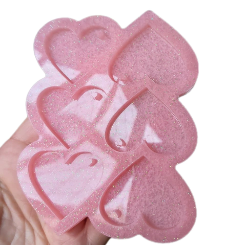 Molde em Silicone 6 Corações Ref 1473 - comprar online