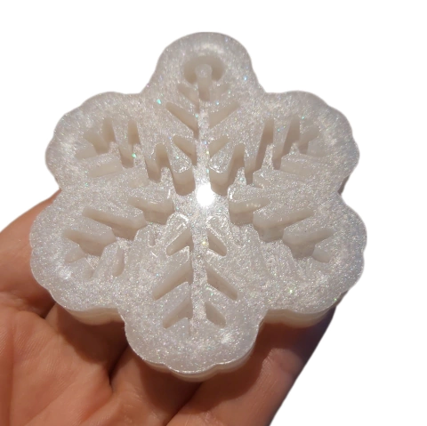 Molde em Silicone Platina de Pingente Natal 6cm Ref 1485