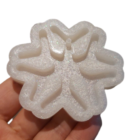 Molde em Silicone Platina de Pingente Natal 6cm Ref 1484