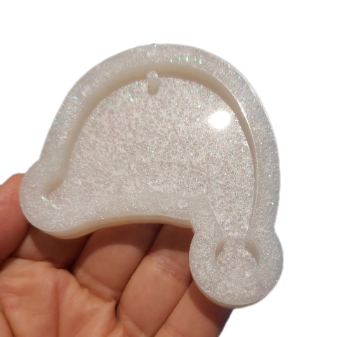 Molde em Silicone de Platina de Pingente Gorro de Natal Ref 1481