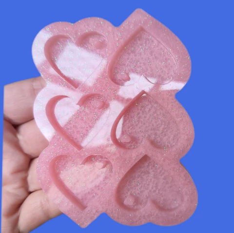 Molde em Silicone 6 Corações Ref 1472 - comprar online