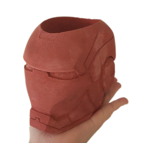 Molde em Silicone Platina de Vaso Homem de Ferro Grande Iron Man Ref 636