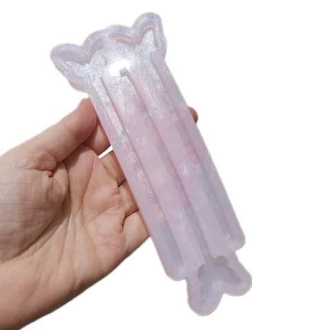 Molde em Silicone Platina de Caneta Borboleta