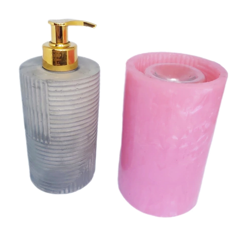 Molde de Silicone de Porta Sabonete Líquido Ref 874