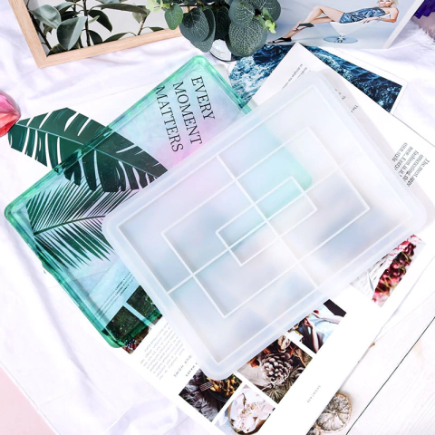 Molde em Silicone de Bandeja Retangular G