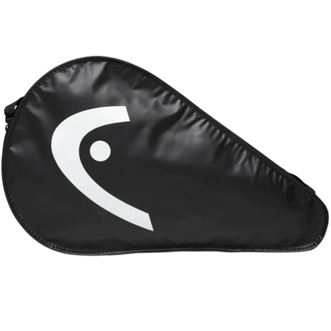 Funda Head Basic Black de color negro para paleta, con logo blanco de la marca, ideal para proteger y transportar paletas de pádel.