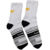 Medias blancas Lasaig Essentials Snow con detalles en negro y amarillo
