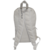 Mochila Magnus de cuerina blanca vista desde atrás con correas ajustables.