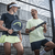 Dos personas sosteniendo paletas Head Evo Extreme Soft Foam en una cancha de padel.